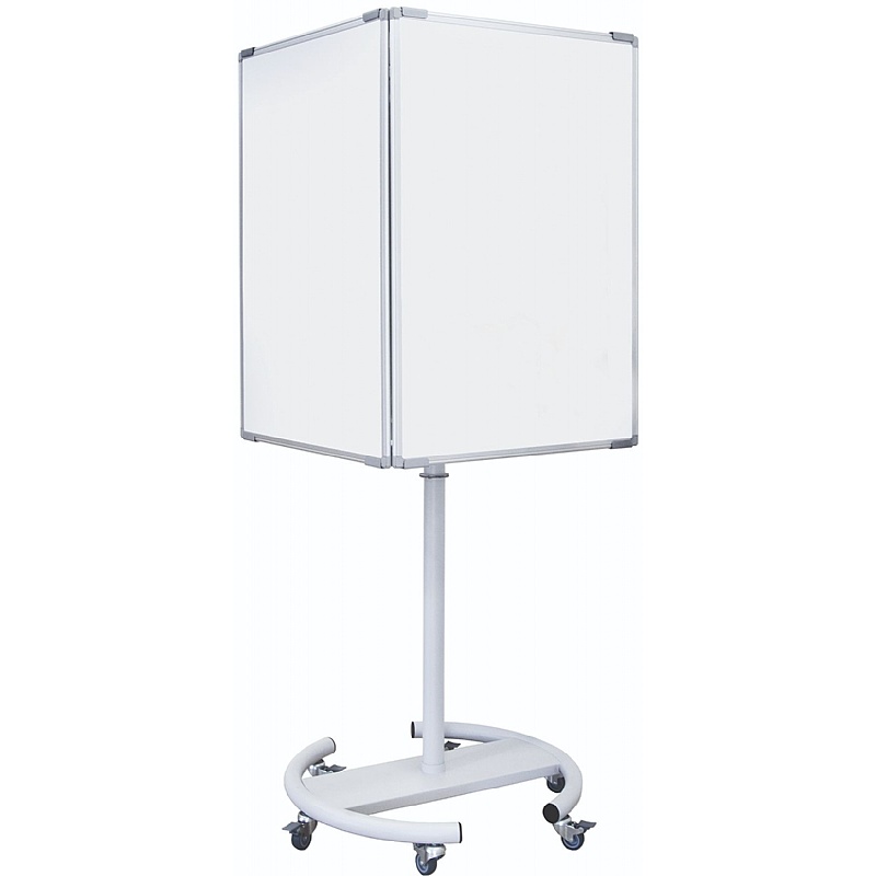 Bi Office 4 Sided Mobile Magnetic Information Whiteboard - Display Equipment
