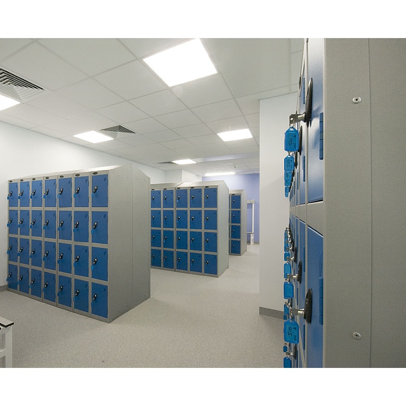 Atom Silver Antibacterial Sloping Top Lockers