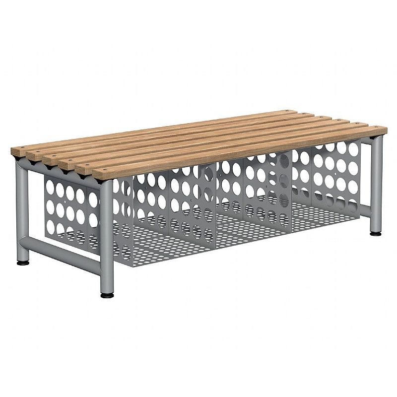 Premium Wooden Double Cloakroom Benches - School Furniture