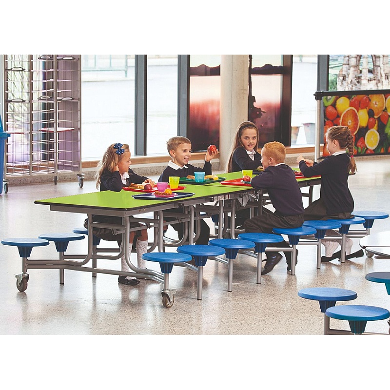16 Seat Rectangular Mobile Folding School Dining Tables from our School