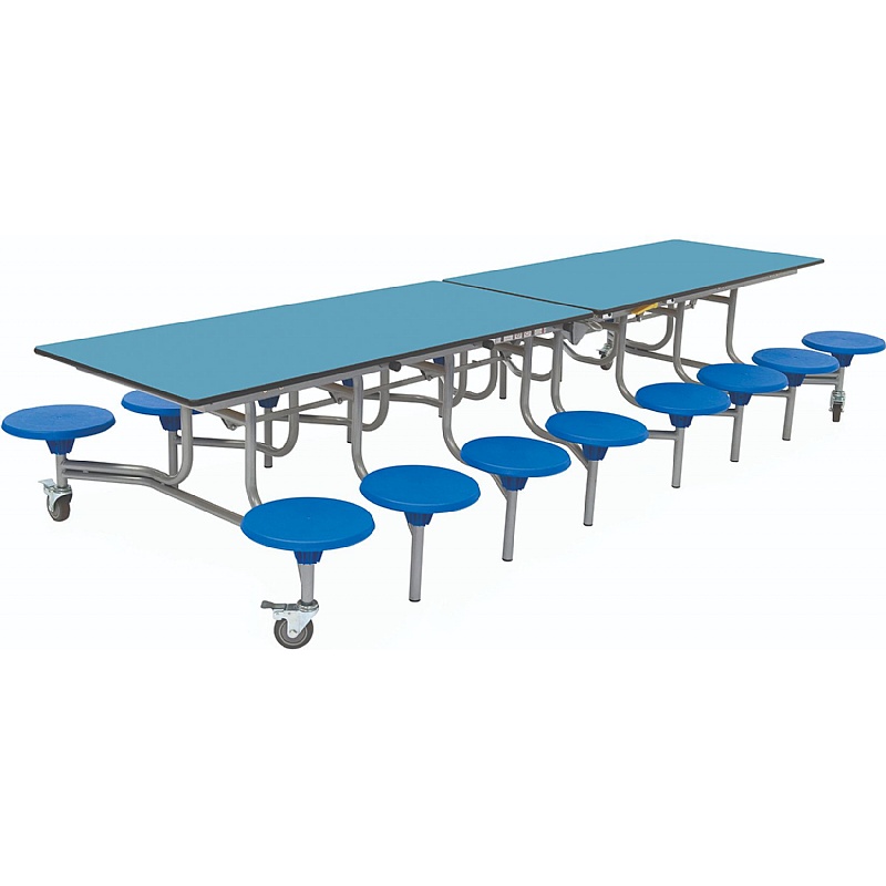 16 Seat Rectangular Mobile Folding School Dining Tables from our School