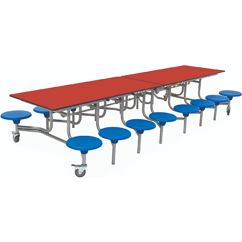 16 Seat Rectangular Mobile Folding School Dining Tables from our School