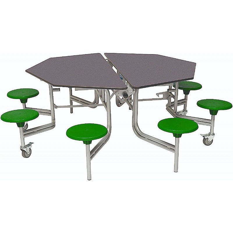 8 Seat Octagonal Mobile Folding School Dining Tables from our School