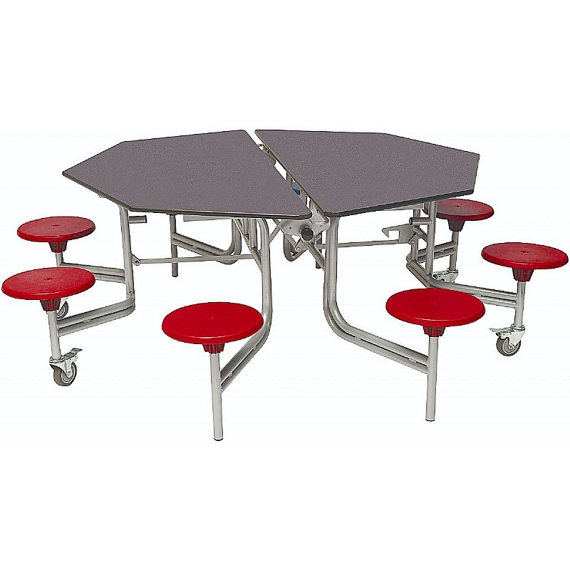8 Seat Octagonal Mobile Folding School Dining Tables from our School