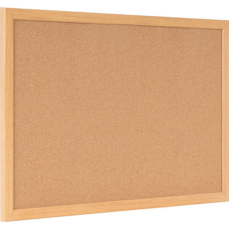 Bi Office Earth Oak Frame Cork Noticeboard