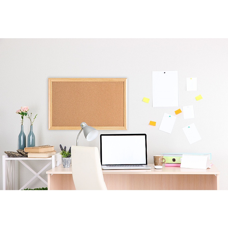 Bi Office Earth Oak Frame Cork Noticeboard from our Noticeboards range.