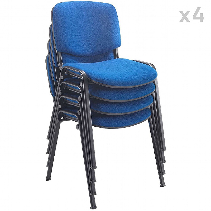 Club Black Frame Stacking Conference Chairs - Pack
