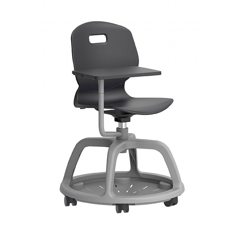 Titan Arc Community Swivel Chair with Writing Tabl