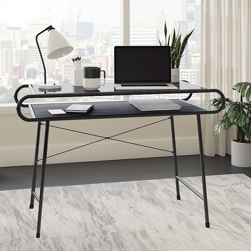 Metro Home Office Glass Desk - Office Desks