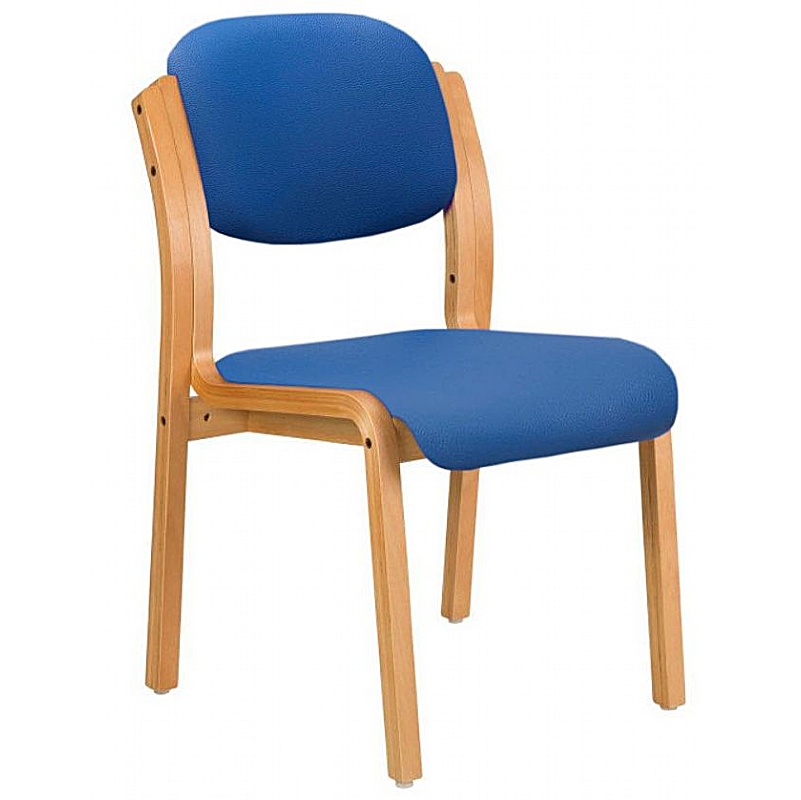 Windsor Wooden Frame Vinyl Stacking Office Chairs