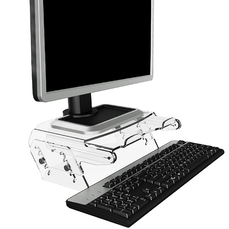 Addit 57 Clearspace Ergonomic Height Adjustable Monitor Riser - Office Accessories