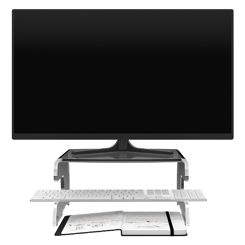 Addit 10 Clearspace Ergonomic Monitor Riser - Office Accessories
