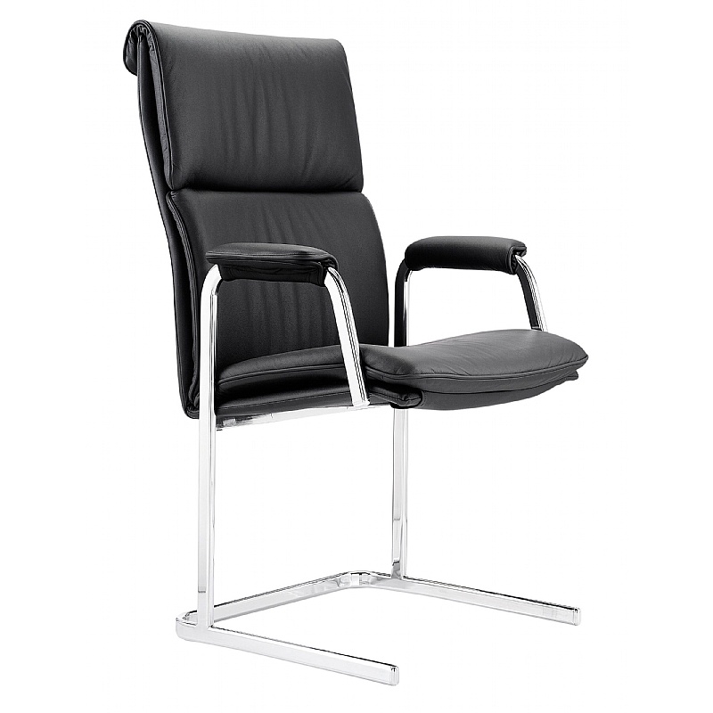 Boss Design Real Leather Delphi High Back Boardroom Chair - Office Chairs