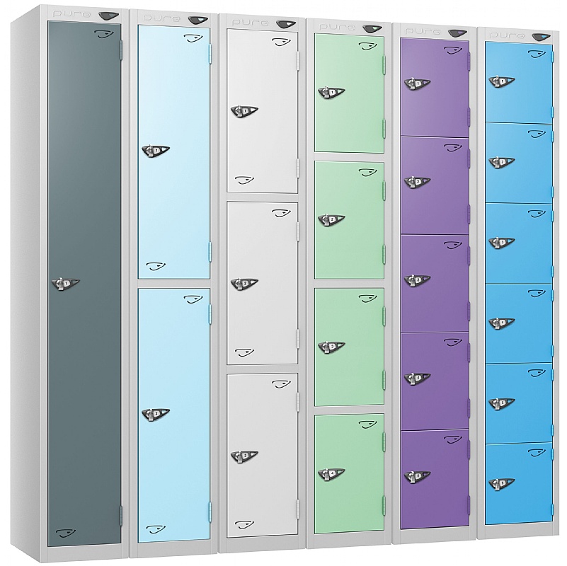 Pure Antibacterial Lockers with Hasp and Staple Lock - Office Storage