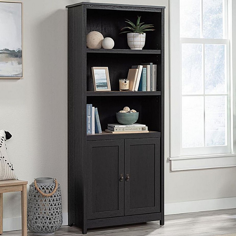 Raven Shaker Style Home Office Bookcase with Cupboard - Office Storage