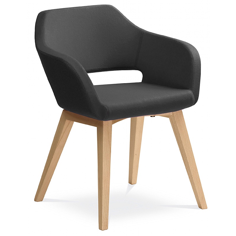 Polo+ 4 Leg Oak Meeting and Breakout Chairs