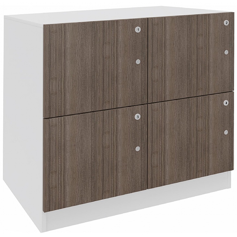 Unified Duo 4 Person Wooden Office Lockers - Office Storage