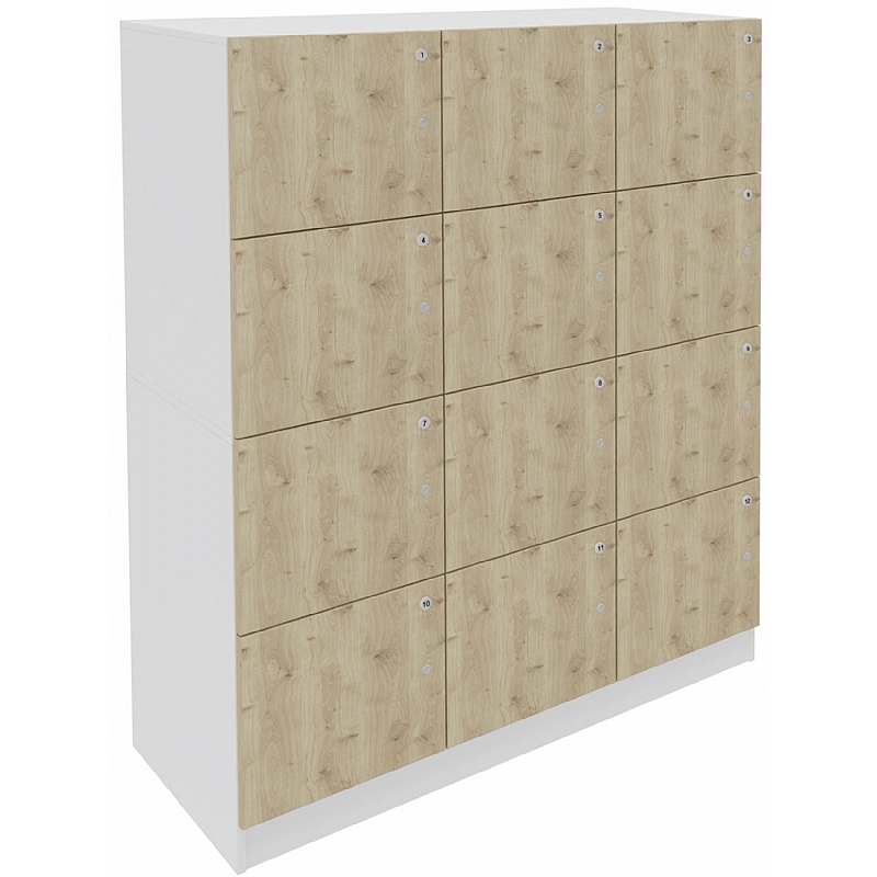 Unified Duo 12 Person Wooden Office Lockers