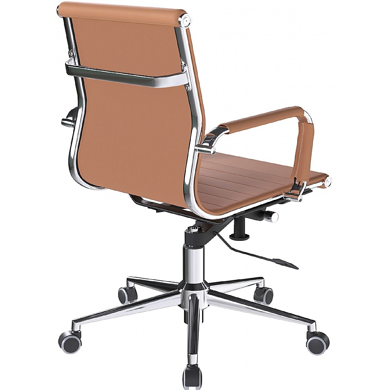 Aura Contemporary Medium Back Bonded Leather Executive Office Chairs