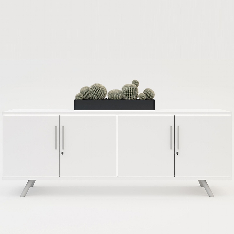 Flare 4 Door Credenza Office Storage Unit - Office Storage