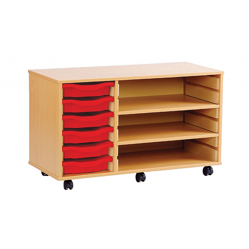 Classic 6 Shallow Tray Storage with 2 Adjustable Shelves