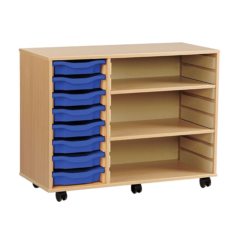Classic 8 Shallow Tray Unit with 2 Adjustable Shelves