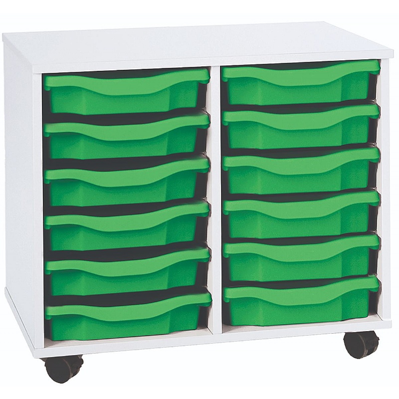 Premium 12 Tray Mobile Storage - School Furniture