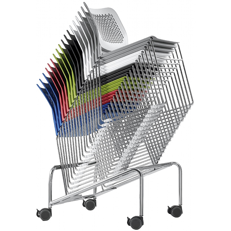 Chat High Density Stacking Chair Trolley