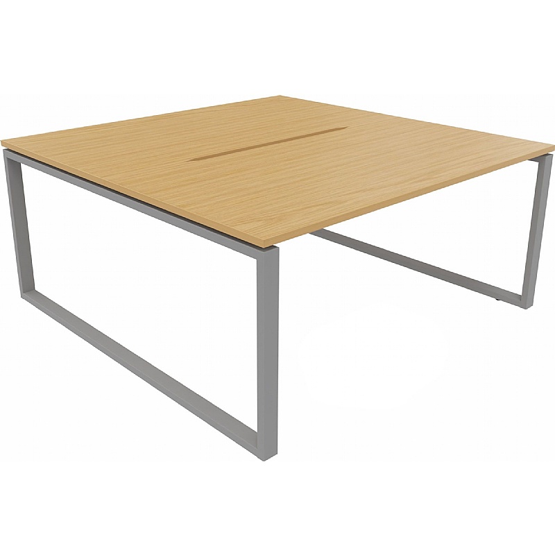 Apex 2 Person Hoop Leg Rectangular Back to Back Bench Desks - Office Desks