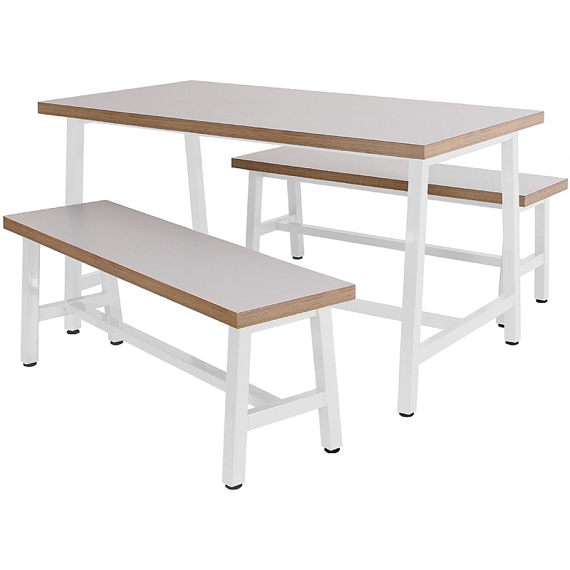 Recess A-Frame Dining Table and Bench Set
