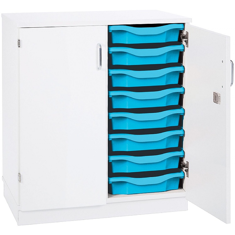 Premium 16 Tray Storage With Doors
