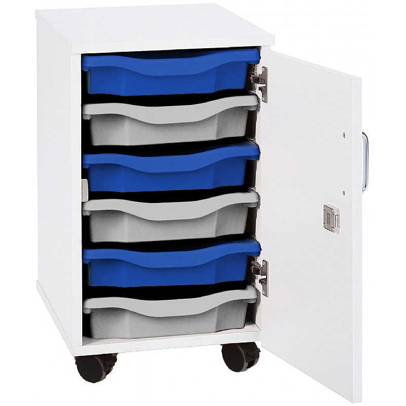 Premium 6 Tray Mobile Storage With Door