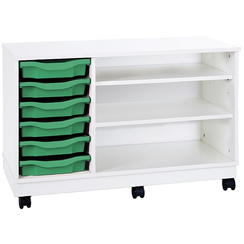 Premium 6 Tray Mobile Storage With 2 Adjustable Shelves from our School ...