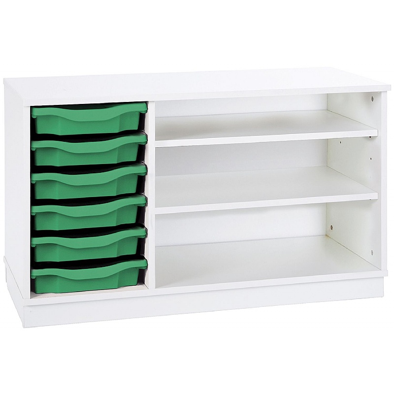 Premium 6 Tray Storage With 2 Adjustable Shelves