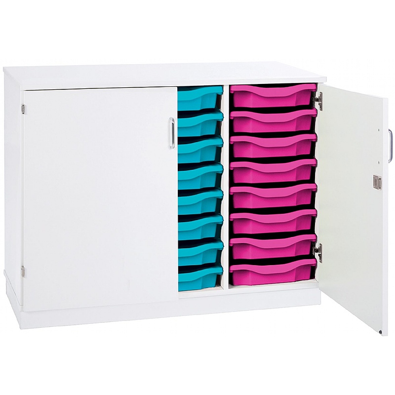 Premium 24 Tray Storage With Doors