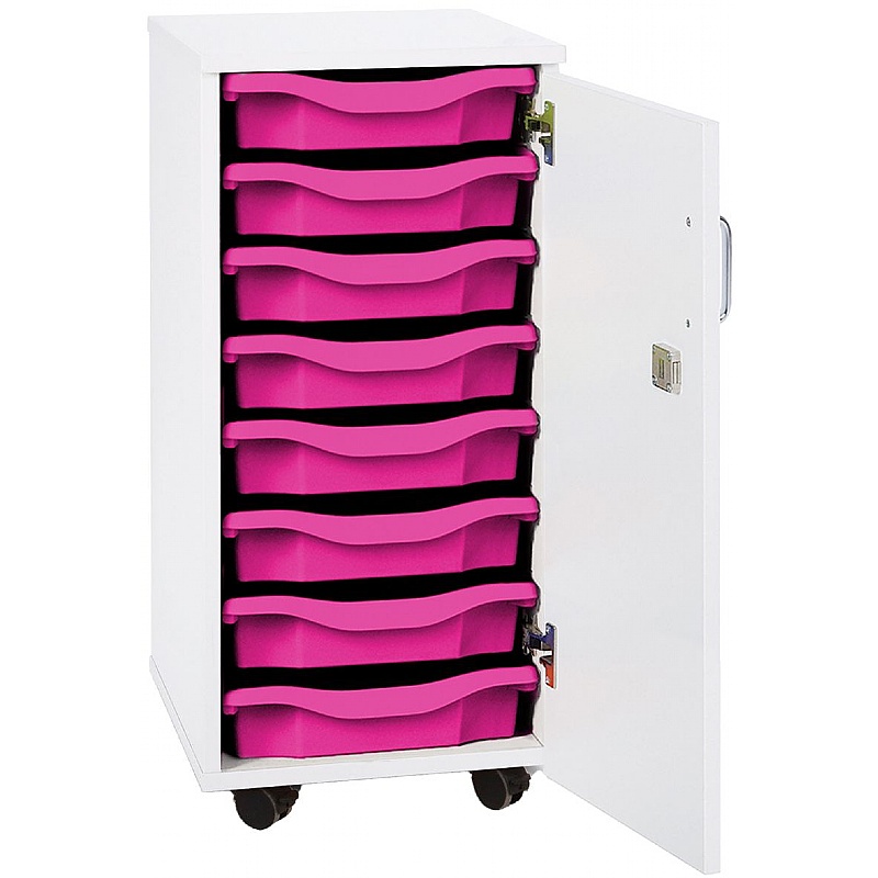 Premium 8 Tray Mobile Storage With Door