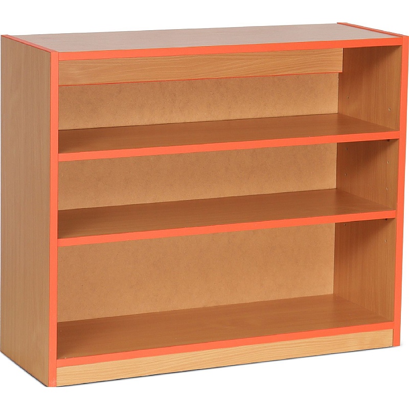 Coloured Edge School Bookcases from our School Storage range.