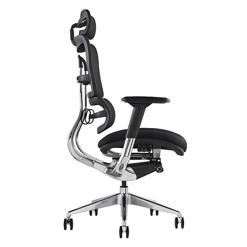 i29 24 Hour Ergonomic Mesh and Fabric Office Chair with Headrest from