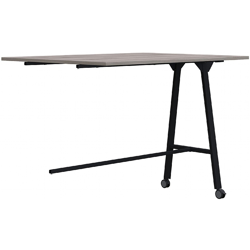 Atomic High Mobile Rectangular Extension Tables Black Frame