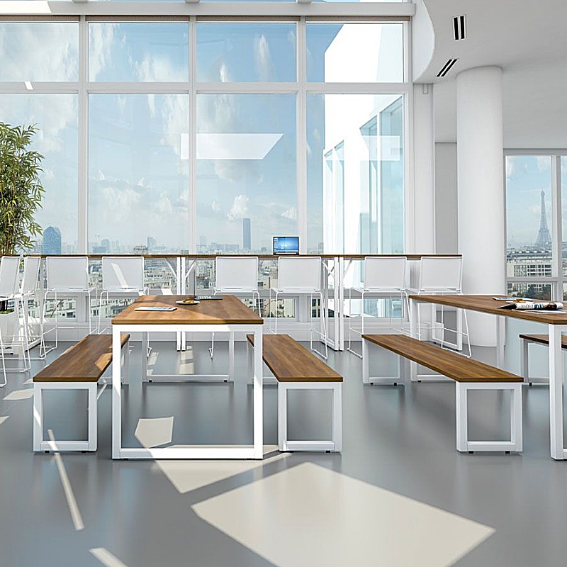 Ember Hoop Leg Rectangular Breakout and Meeting Tables from our Canteen ...