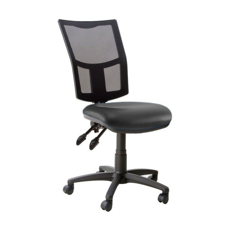Haddon 3-Lever Mesh Back Vinyl Operator Chairs - Office Chairs