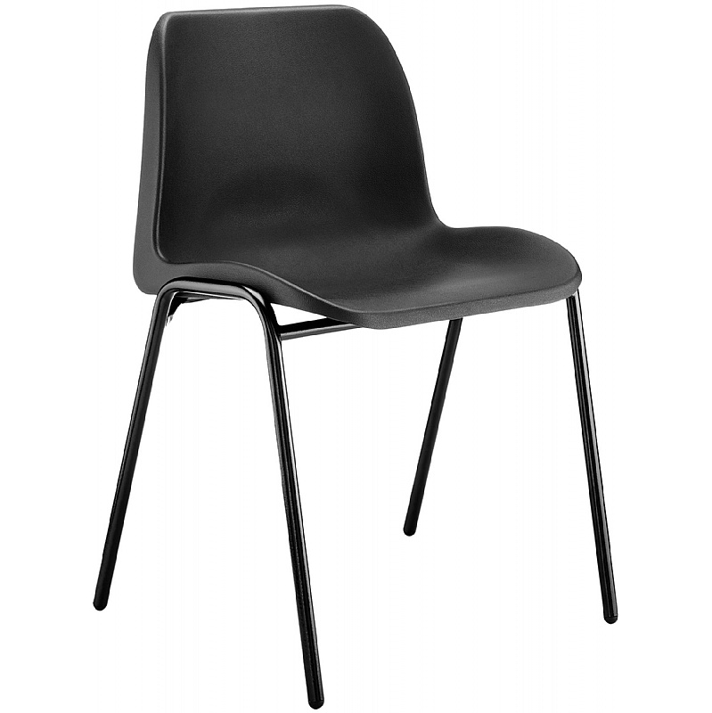 Eco-Friendly Polypropylene Stacking Chair Black