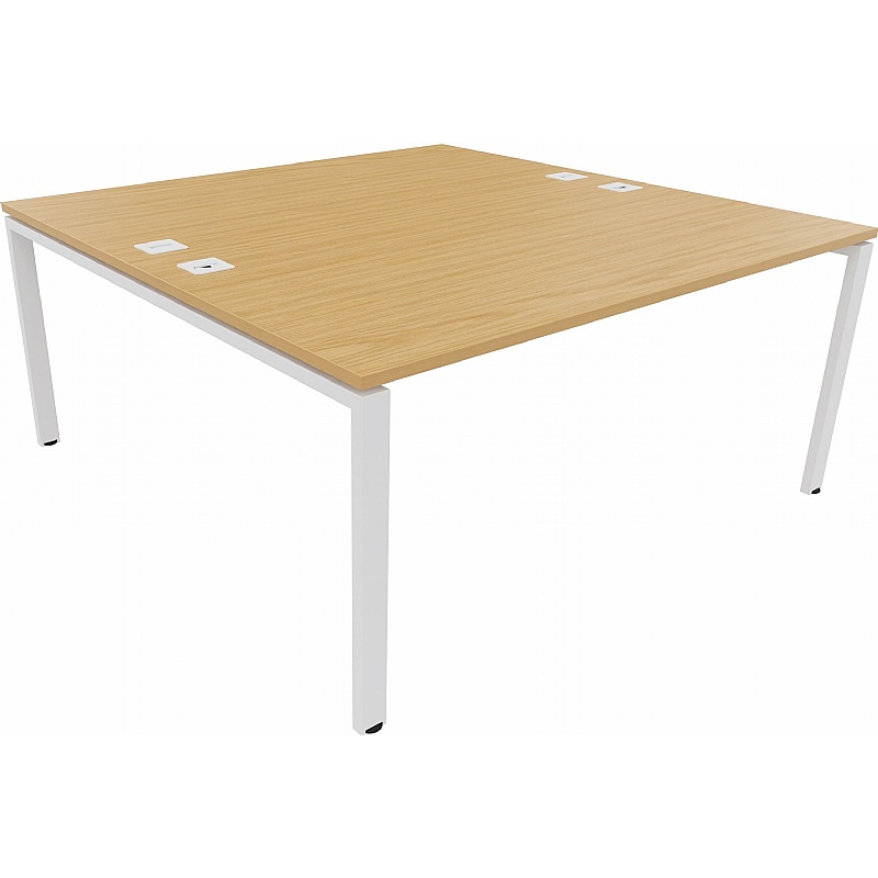 Apex 2 Person Goalpost Rectangular Back to Back Bench Desks