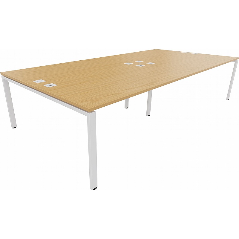 Apex 4 Person Goalpost Rectangular Back to Back Bench Desks