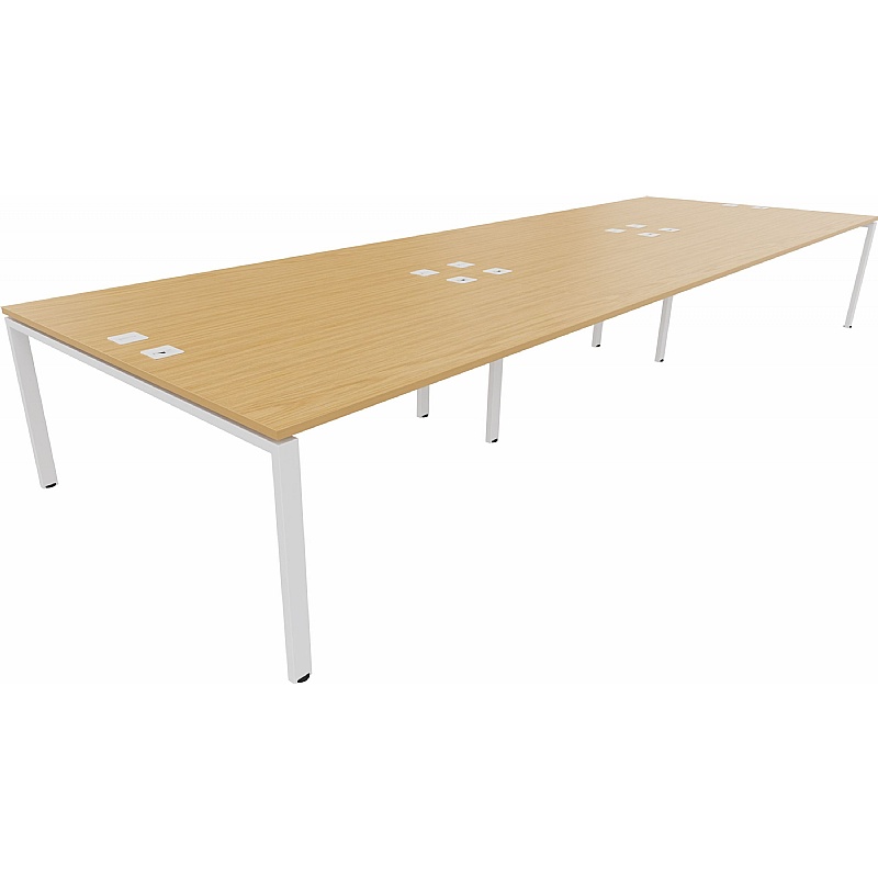 Apex 6 Person Goalpost Rectangular Back to Back Bench Desks