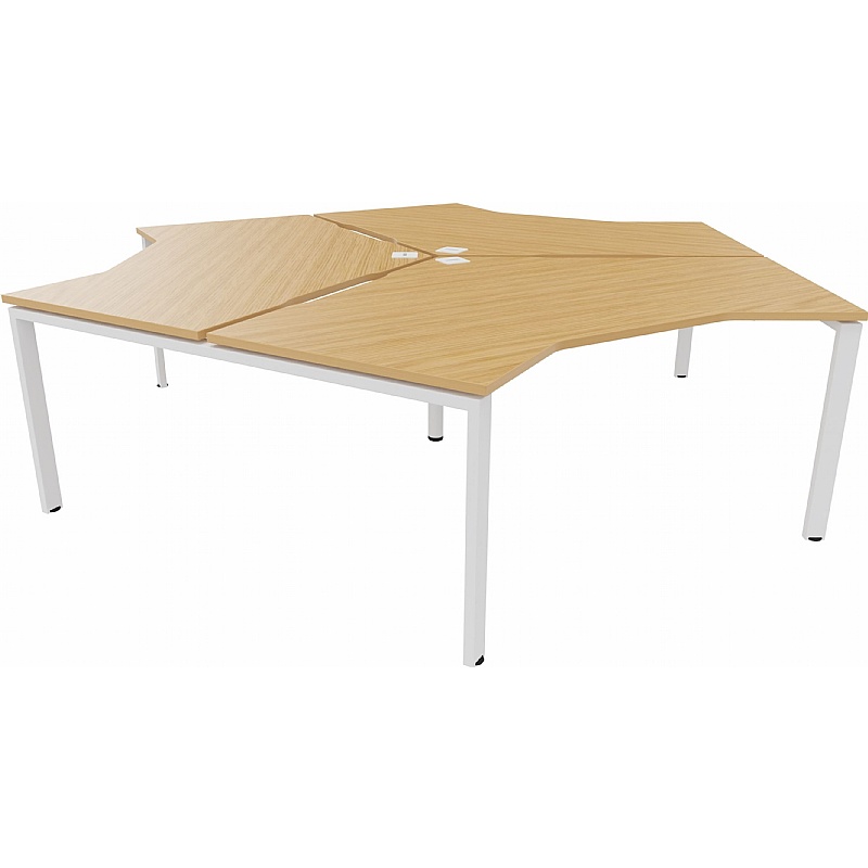 Apex 3 Person Cluster Goalpost Bench Desks