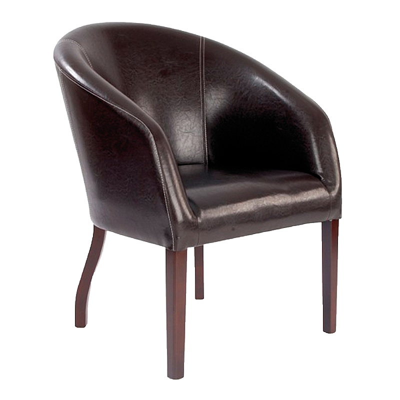 Metro Curve Bonded Leather Armchair