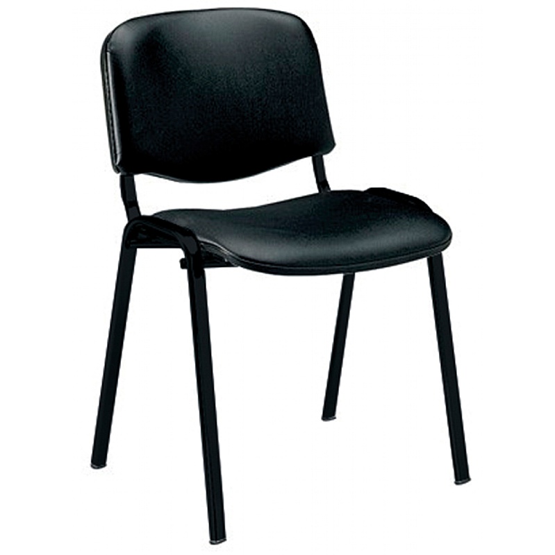 SwiftStack Black Frame Vinyl Stacking Conference Chairs