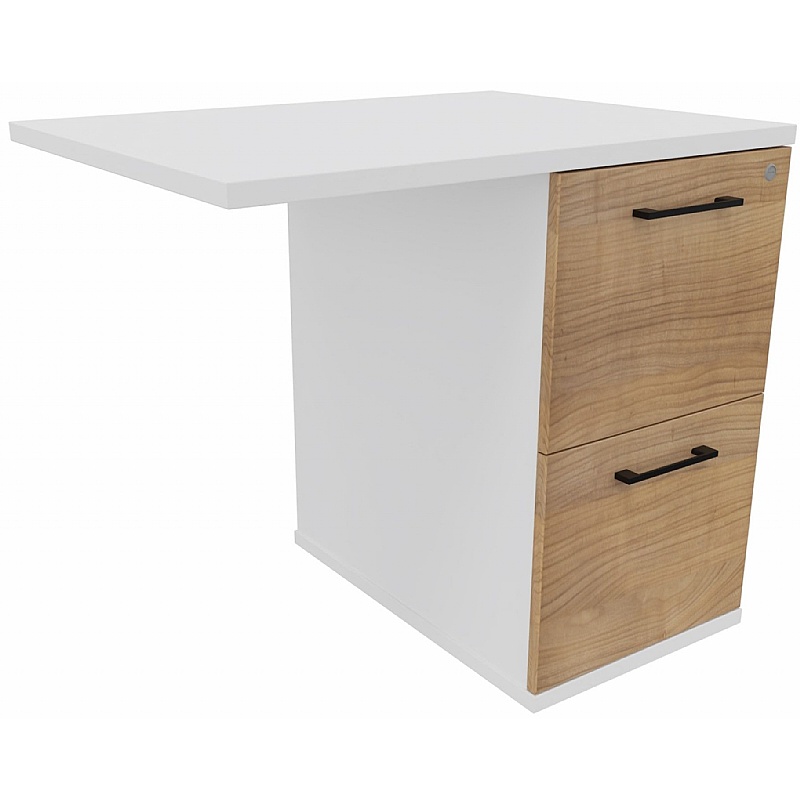 Unified Duo Rectangular Desk High Extension Pedestal