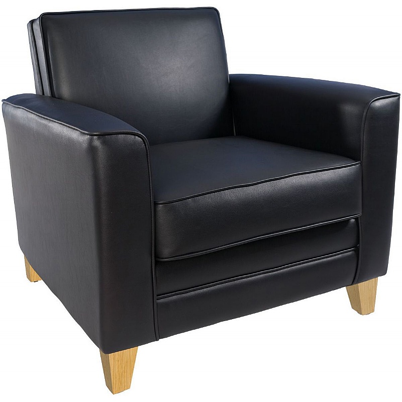 Newport Leather Faced Office Armchair